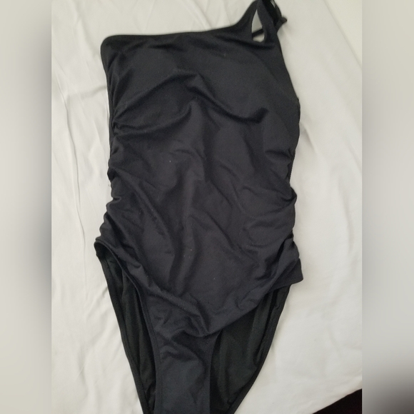 Holipick Black One Shoulder Swimsuit - XL - Picture 2 of 3
